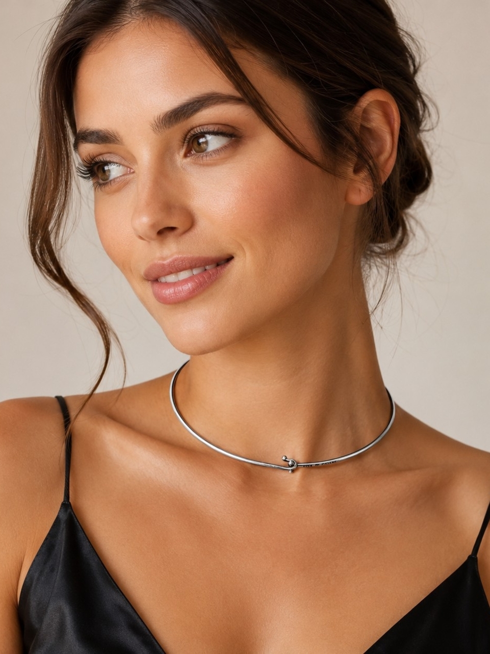 James Avery Sterling Silver Collar Necklace Retired Hook Choker 925